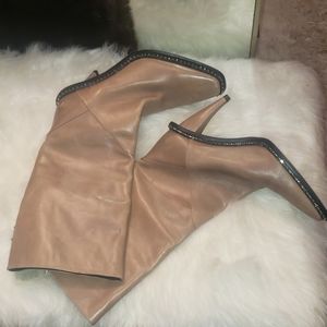 Zara Brand New Tan Leather Boot Size 8